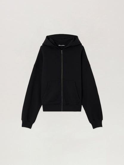 Back Curved Logo Zip Hoodie