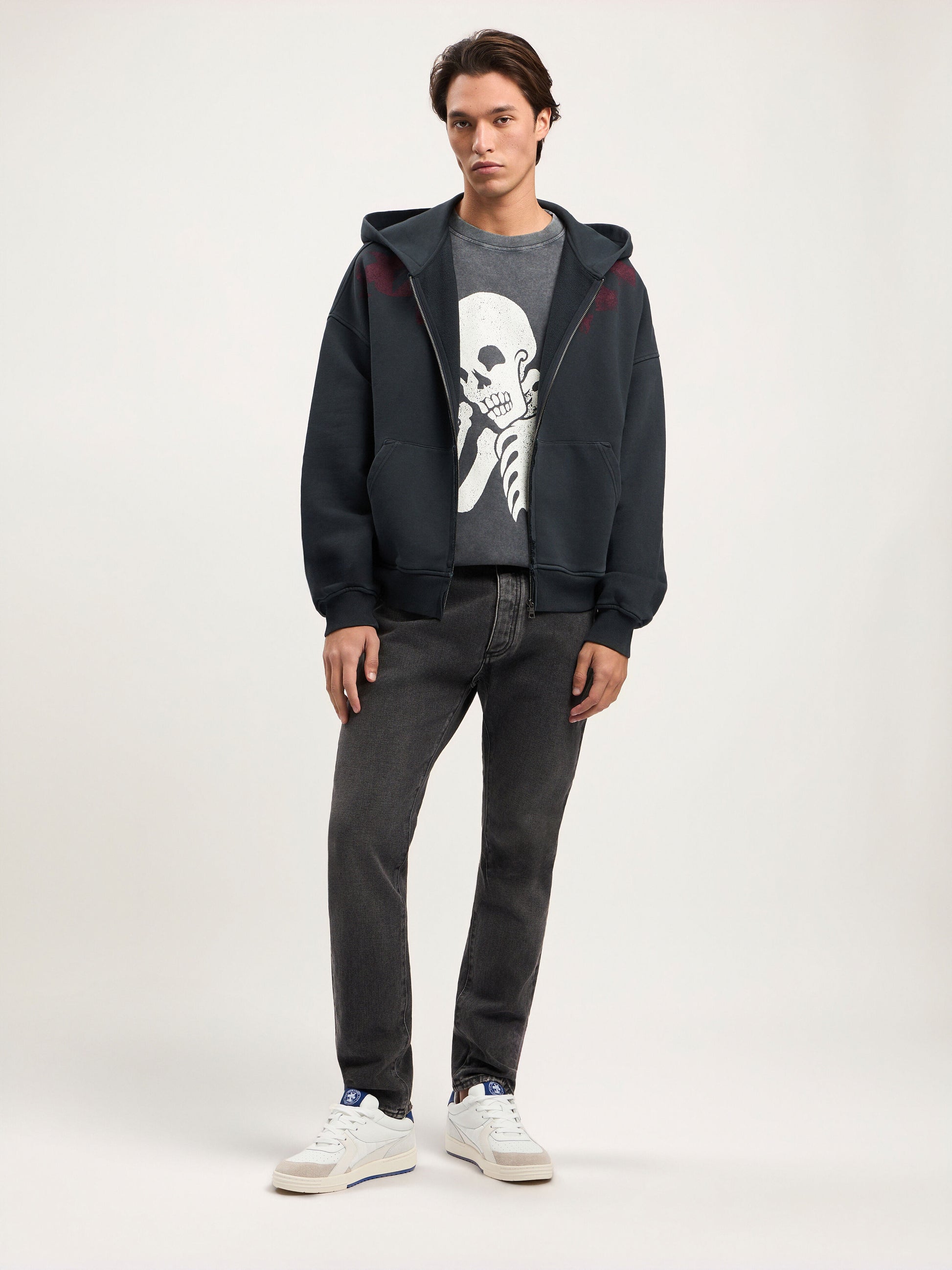 Big Neck Logo Zip Hoodie