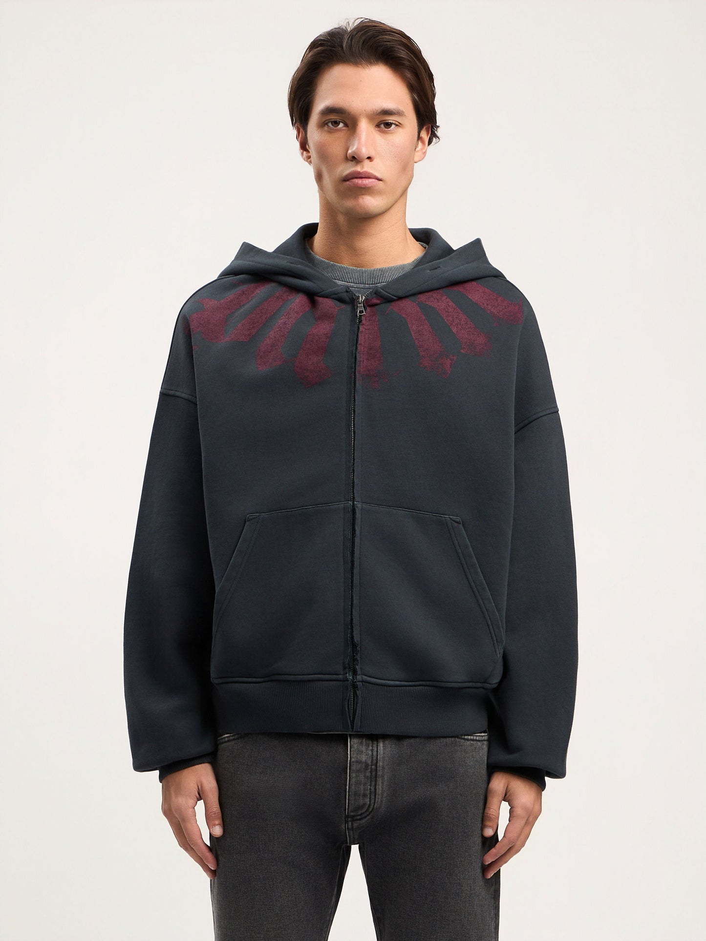 Big Neck Logo Zip Hoodie