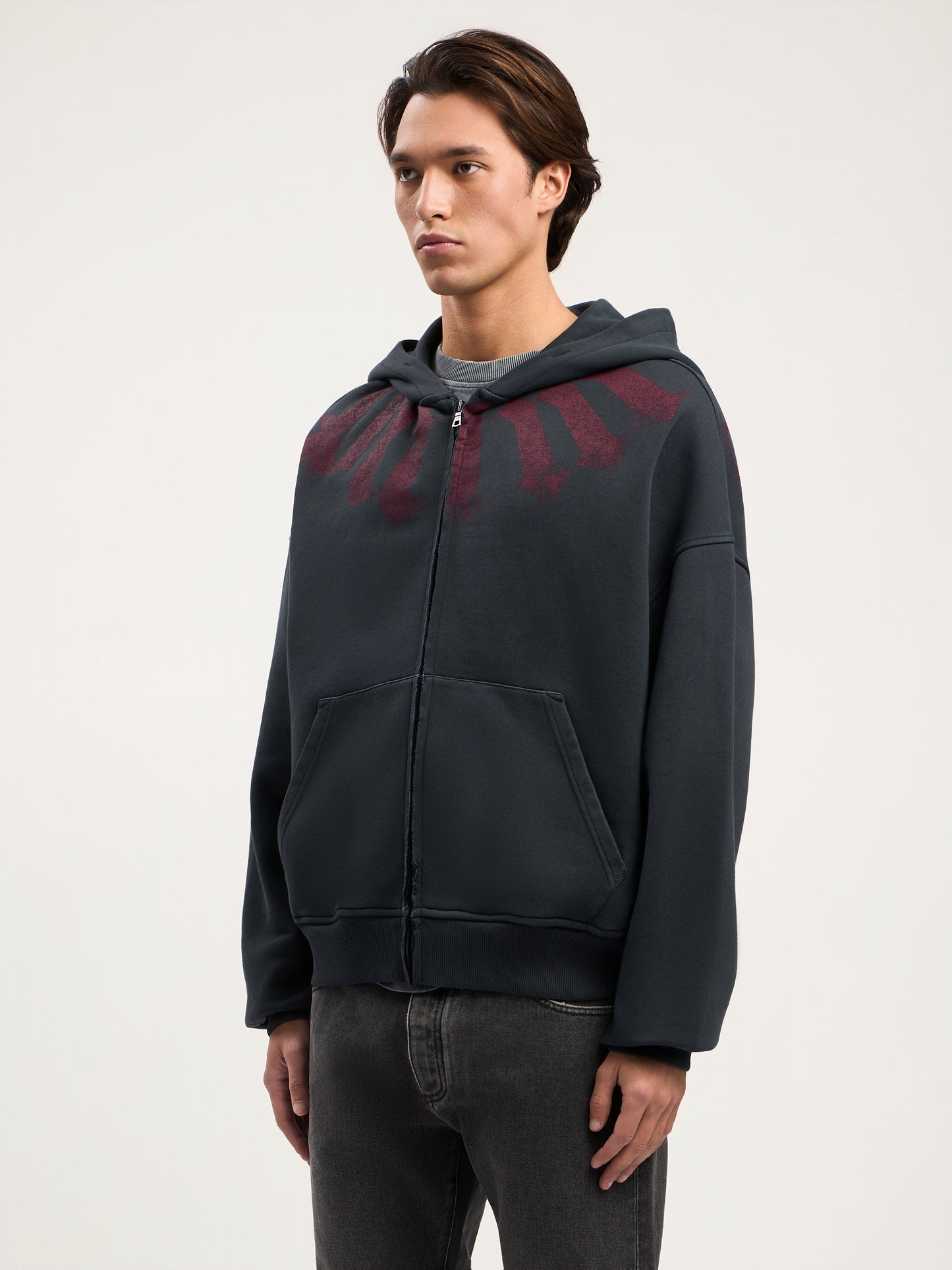 Big Neck Logo Zip Hoodie