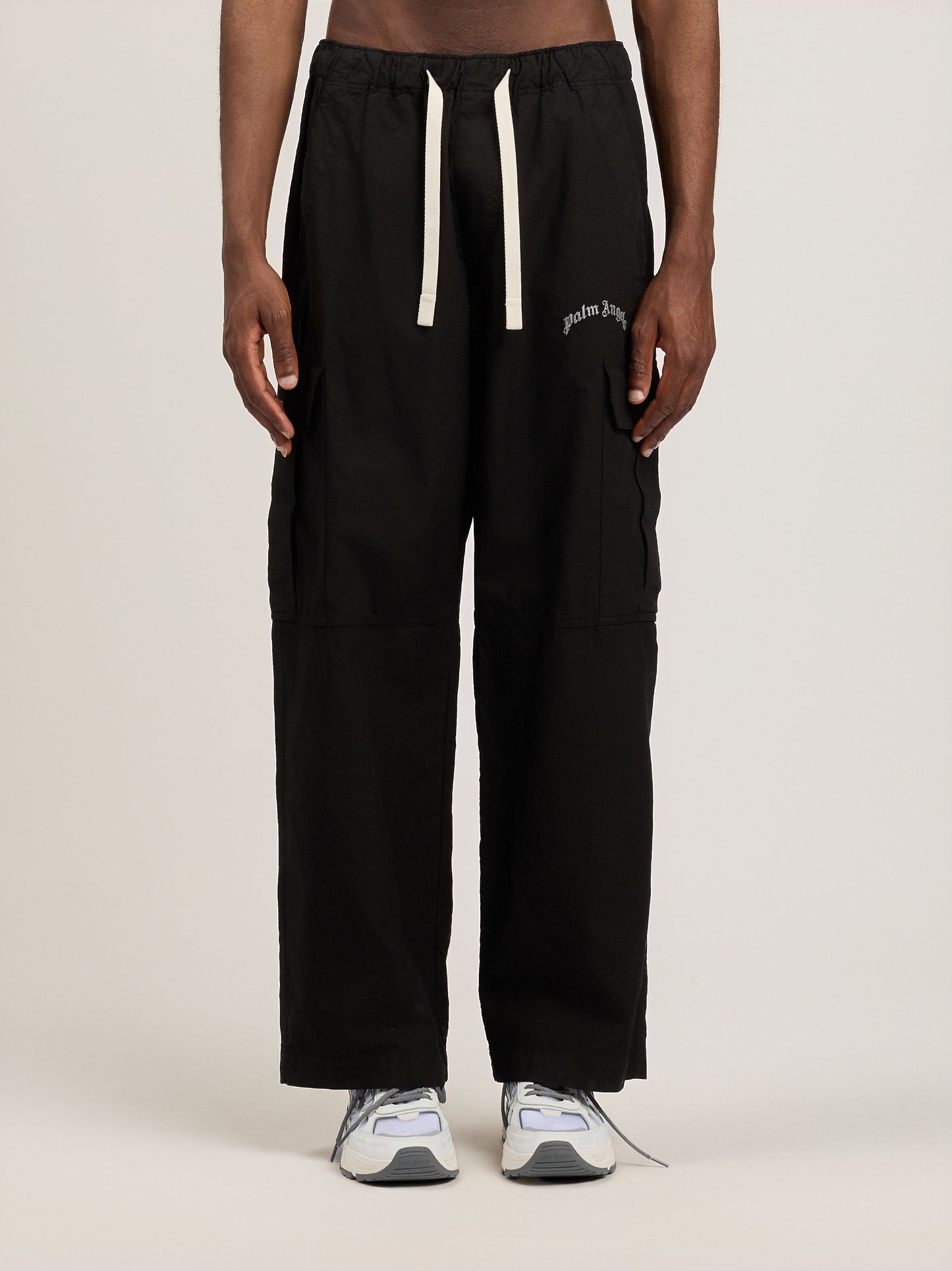 Curved Logo Loose Cargo Pants