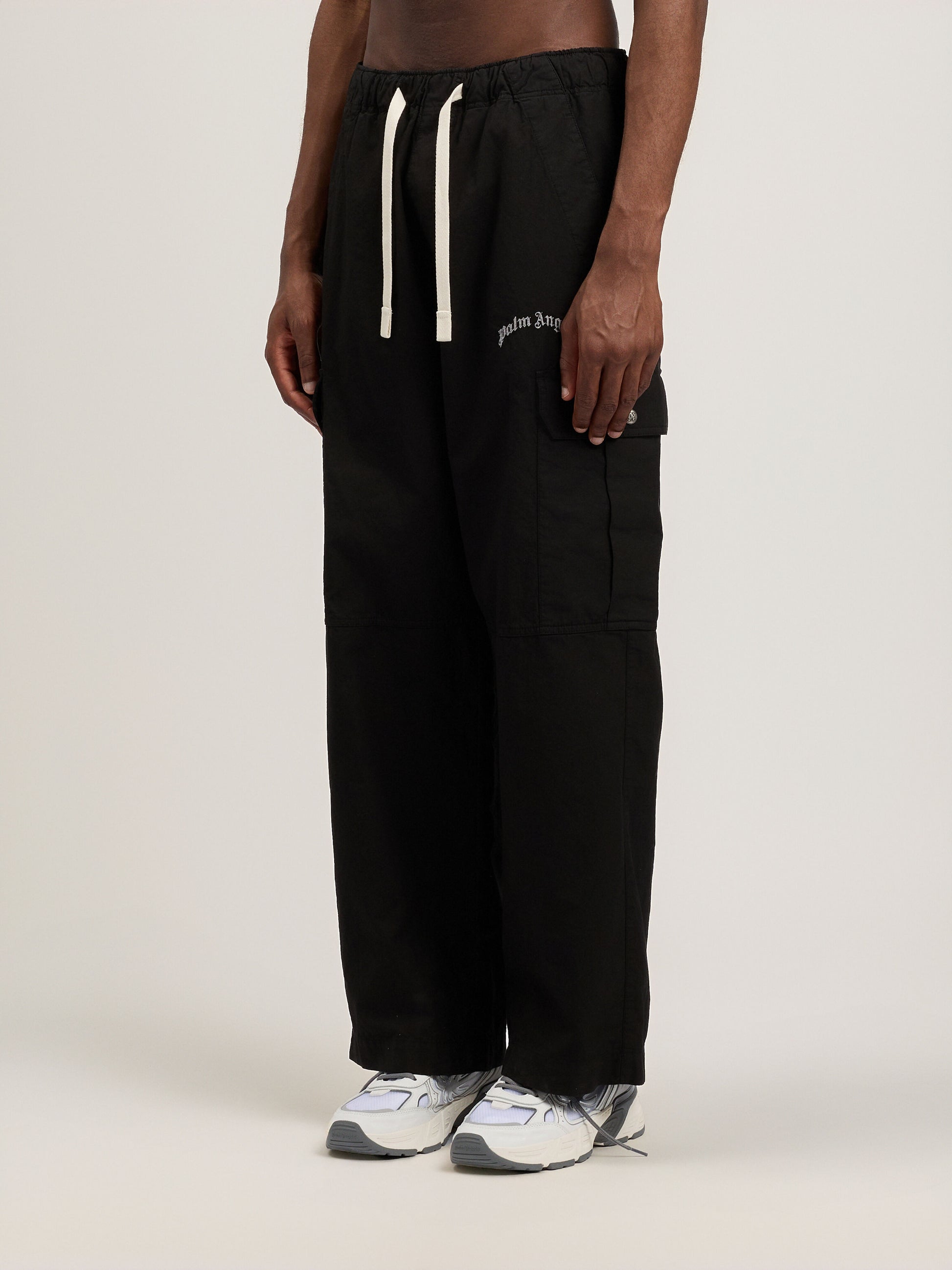 Curved Logo Loose Cargo Pants