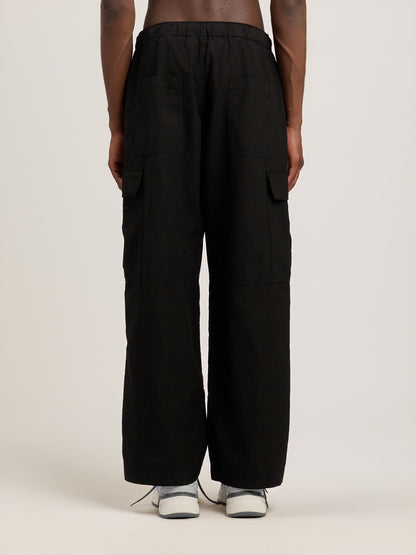 Curved Logo Loose Cargo Pants