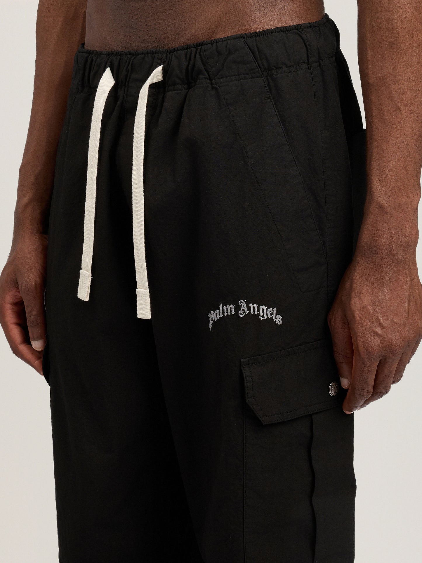 Curved Logo Loose Cargo Pants