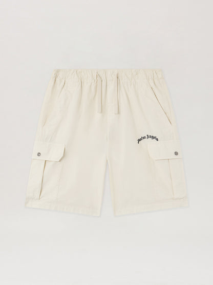 Curved Logo Loose Cargo Shorts