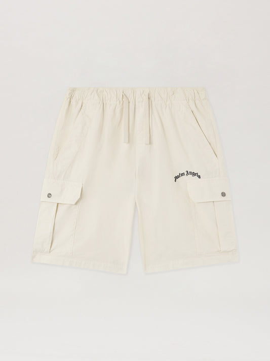 Curved Logo Loose Cargo Shorts