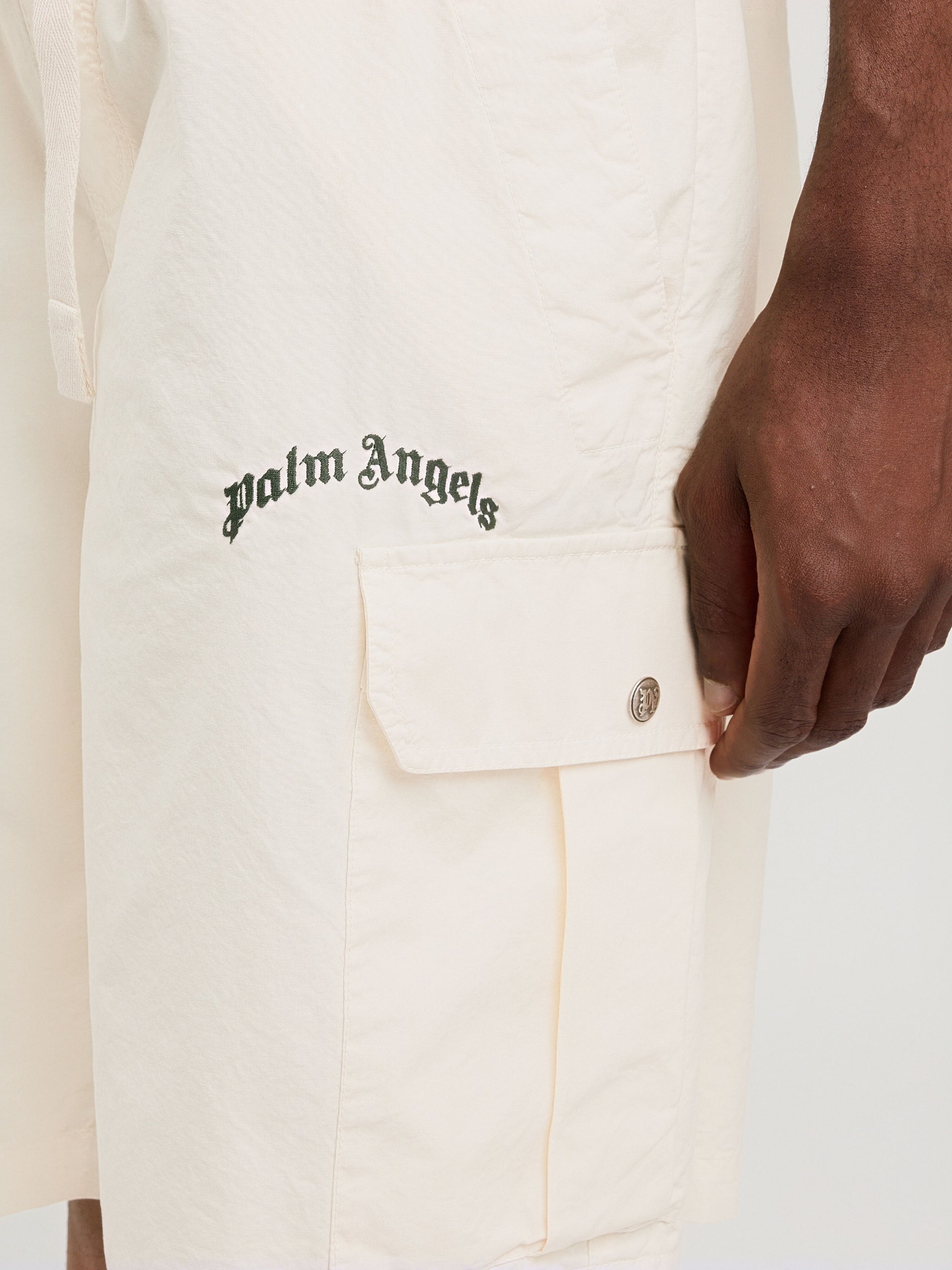 Curved Logo Loose Cargo Shorts