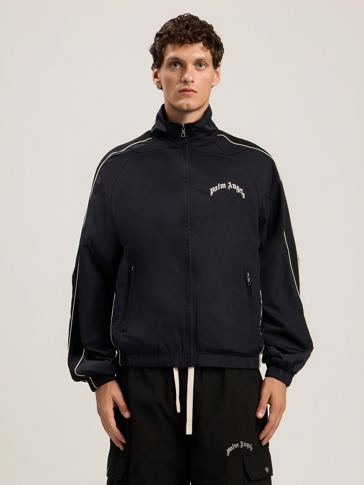 Curved Logo Vintage Track Windbreaker