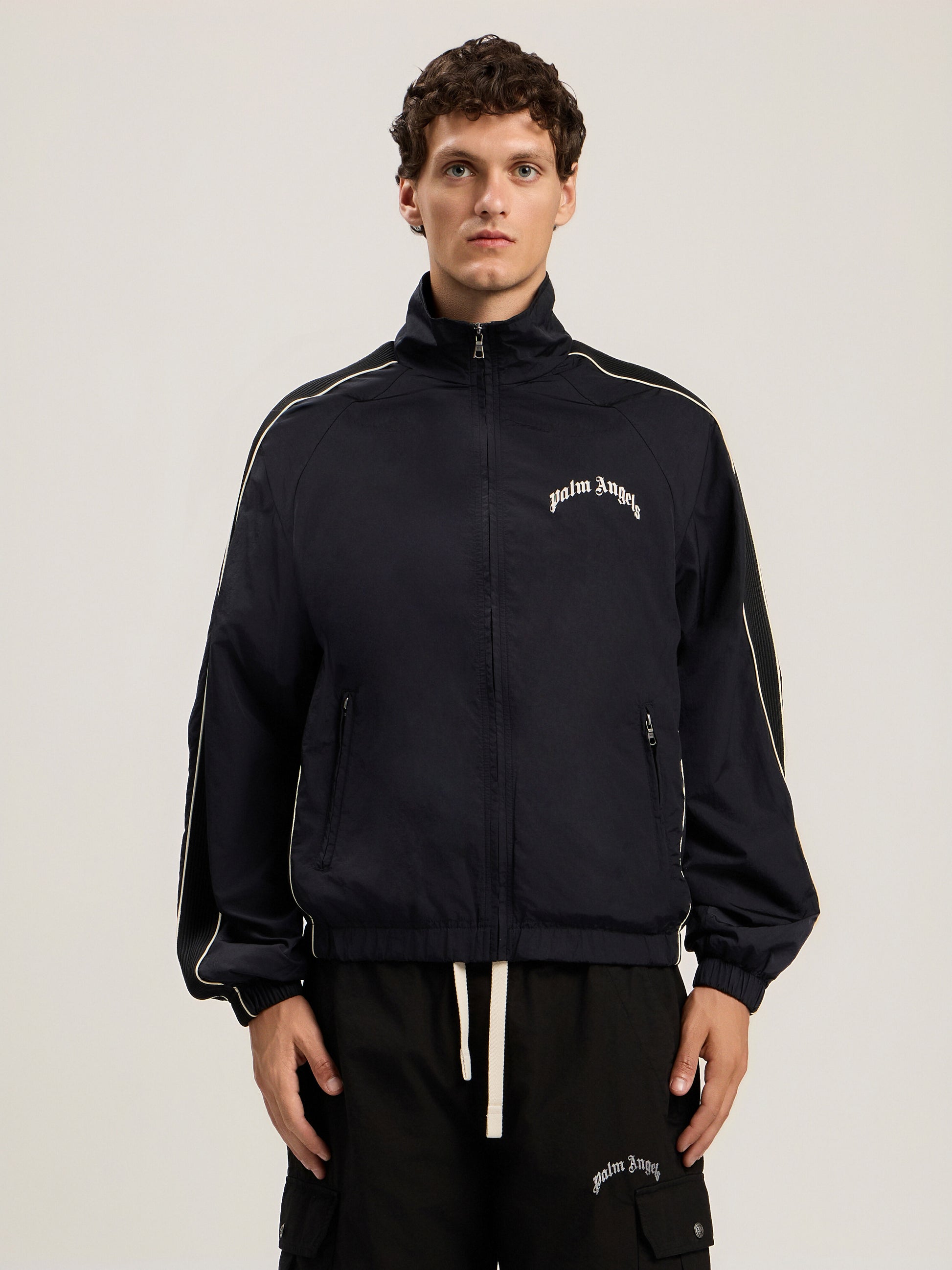 Curved Logo Vintage Track Windbreaker