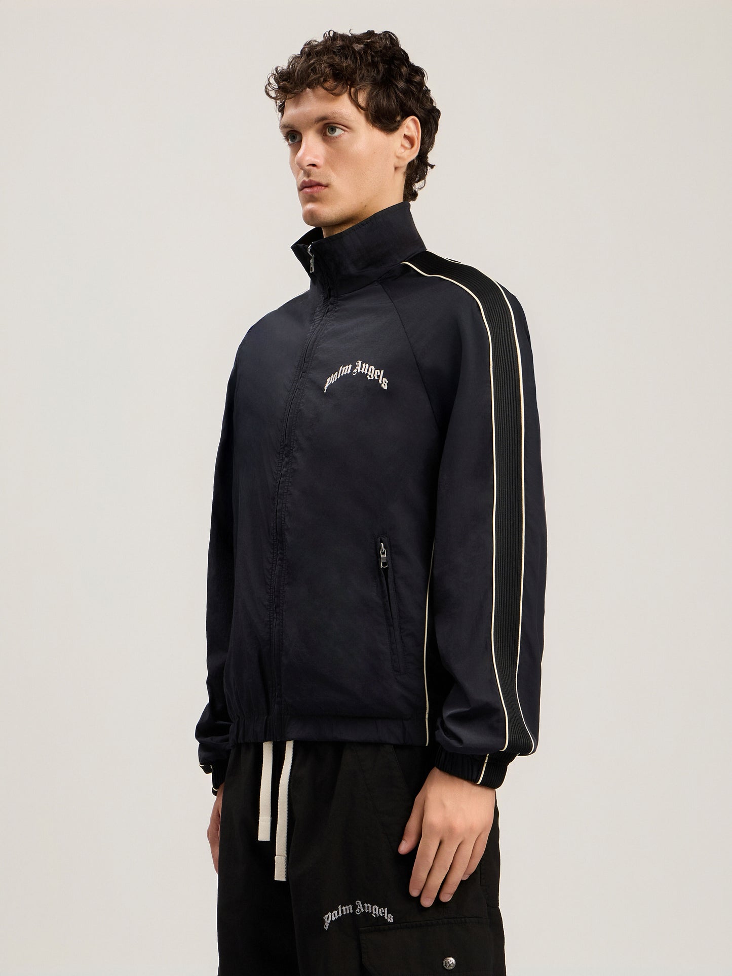 Curved Logo Vintage Track Windbreaker
