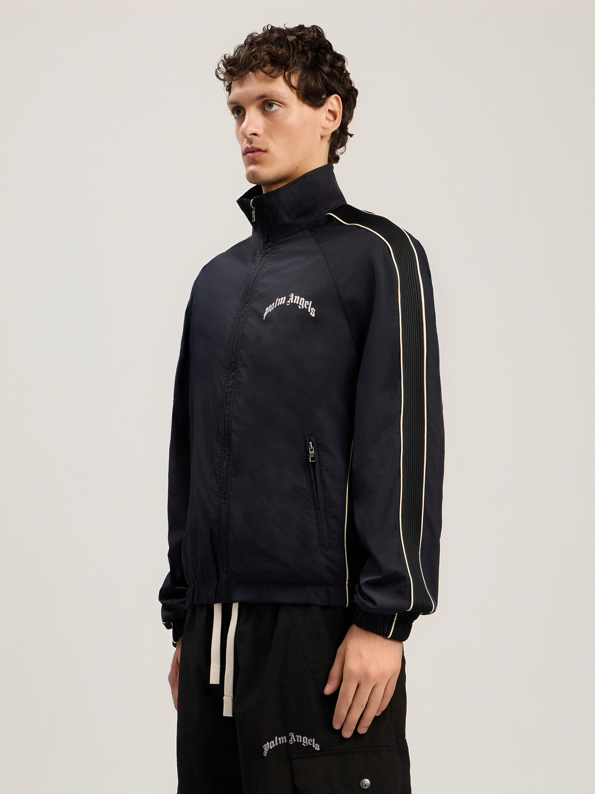 Curved Logo Vintage Track Windbreaker