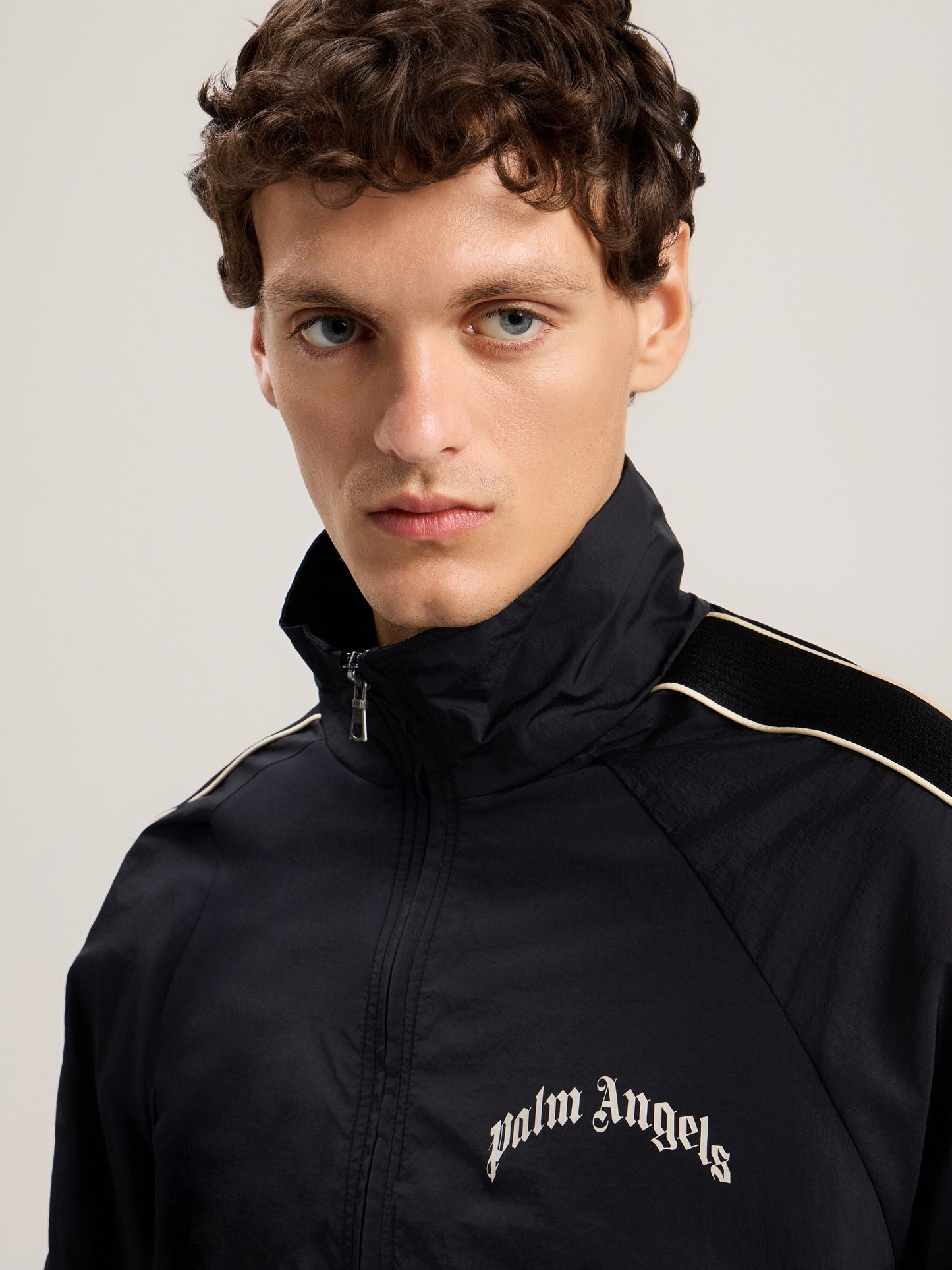 Curved Logo Vintage Track Windbreaker