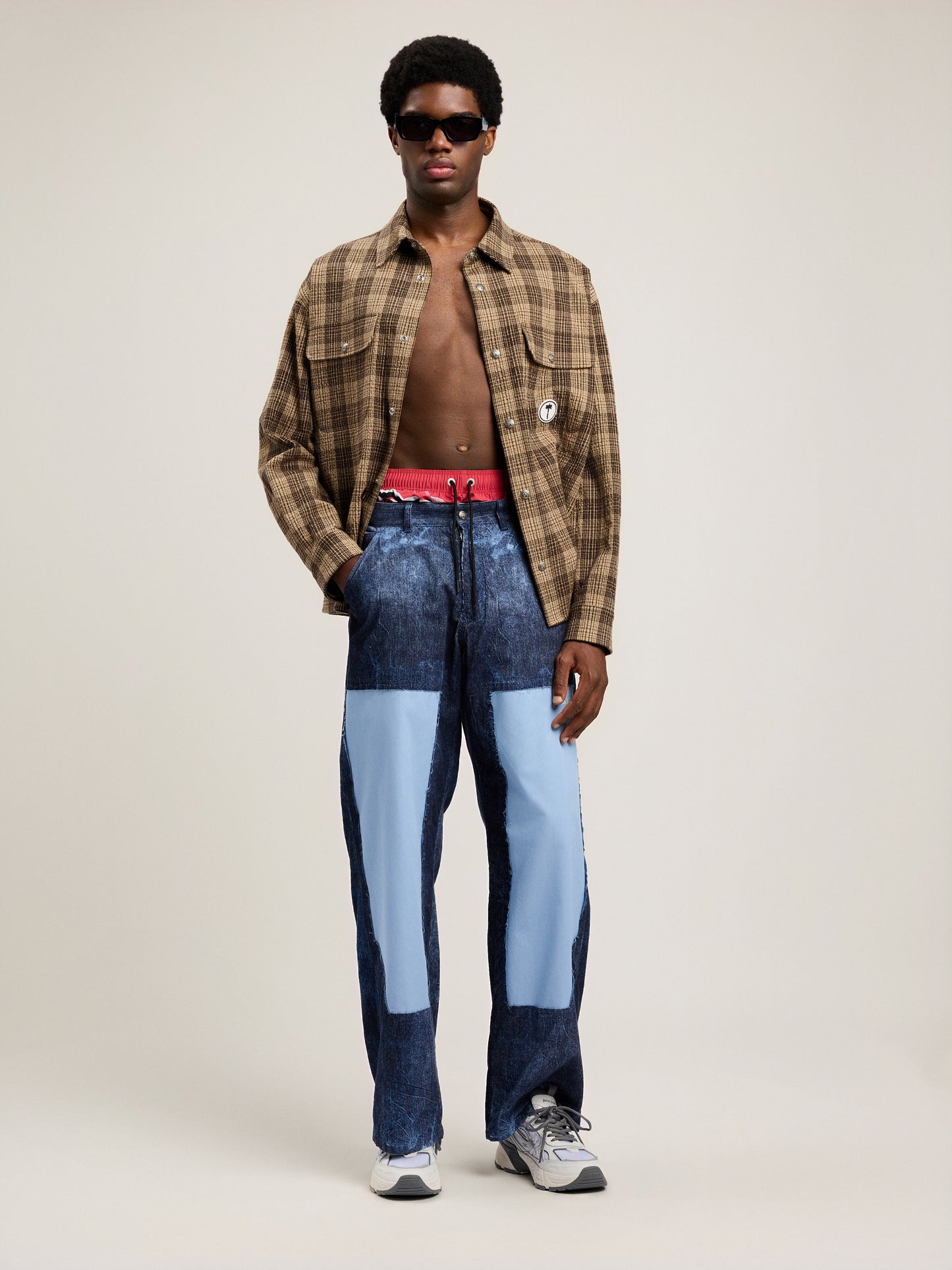 Tree Logo Check Loose Overshirt
