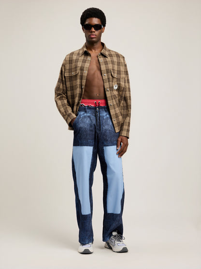 Tree Logo Check Loose Overshirt