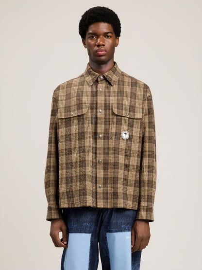Tree Logo Check Loose Overshirt
