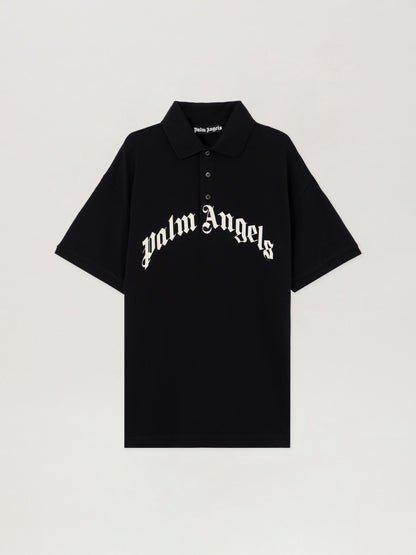 Curved Logo Polo Shirt