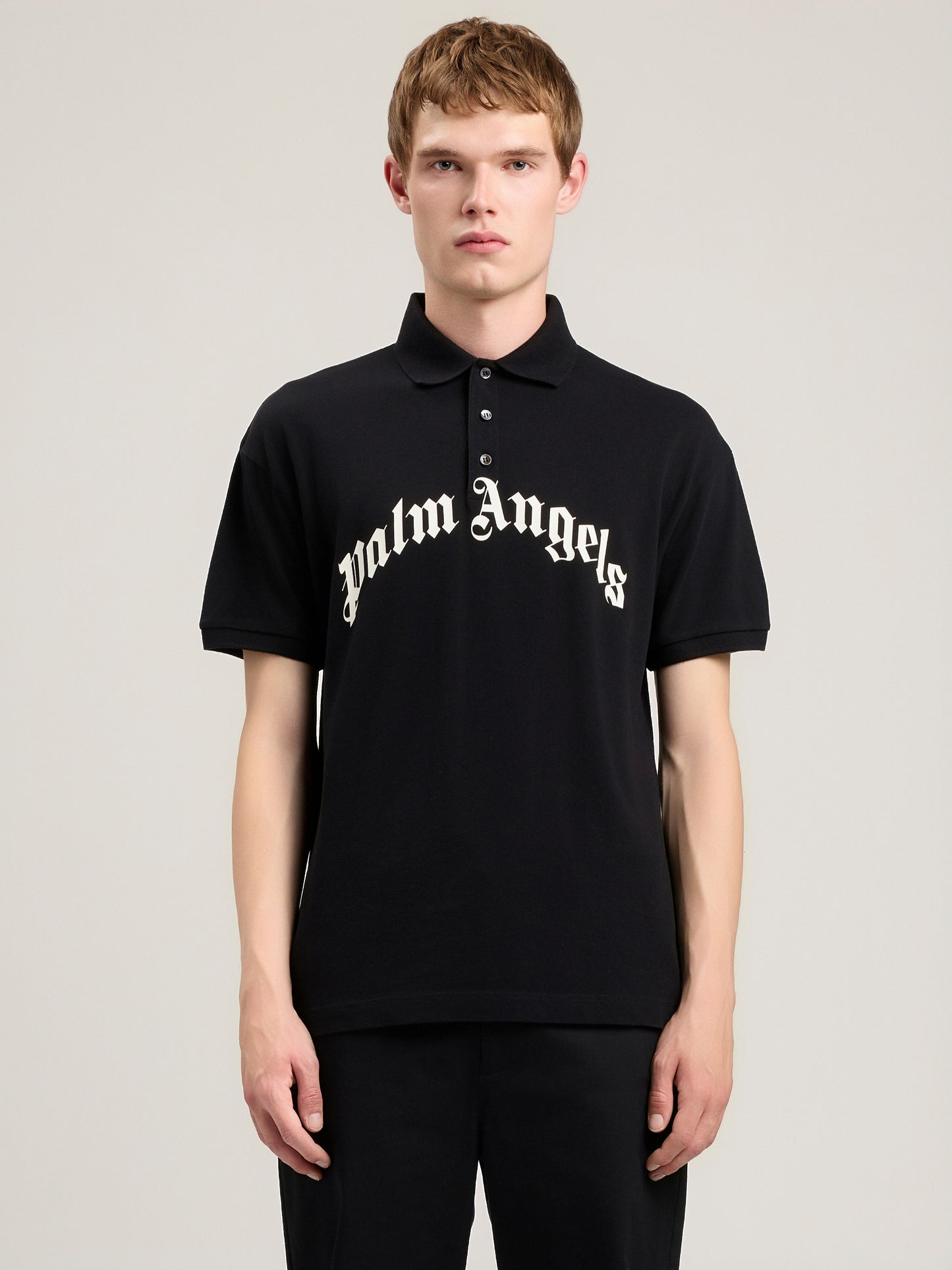 Curved Logo Polo Shirt