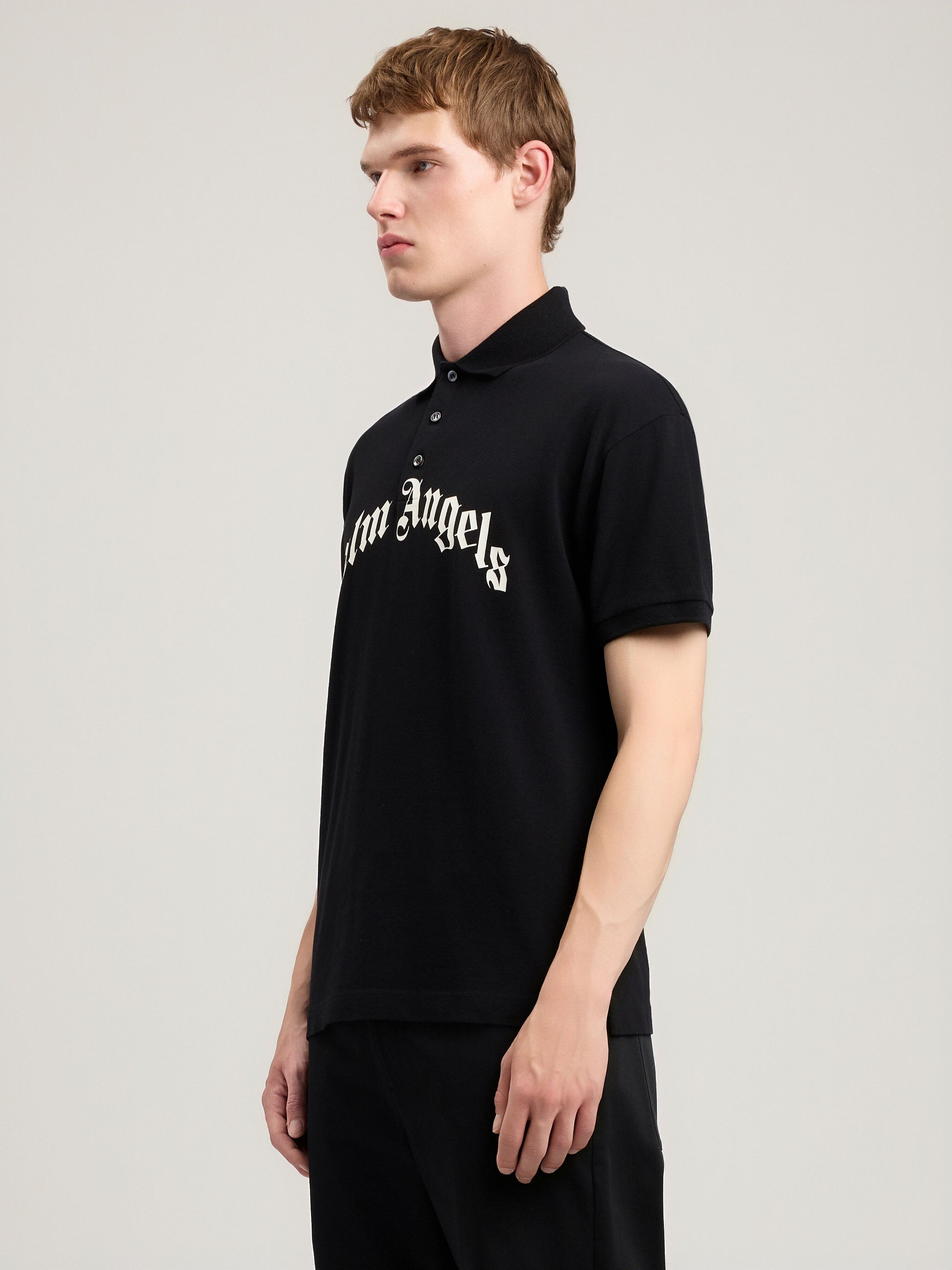 Curved Logo Polo Shirt