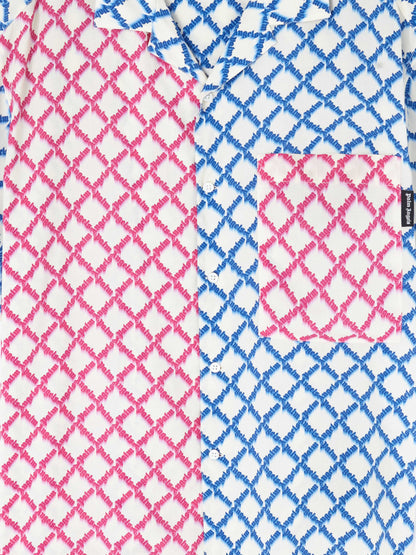 Net Logo Bowling Shirt Ss Ivory   Multic