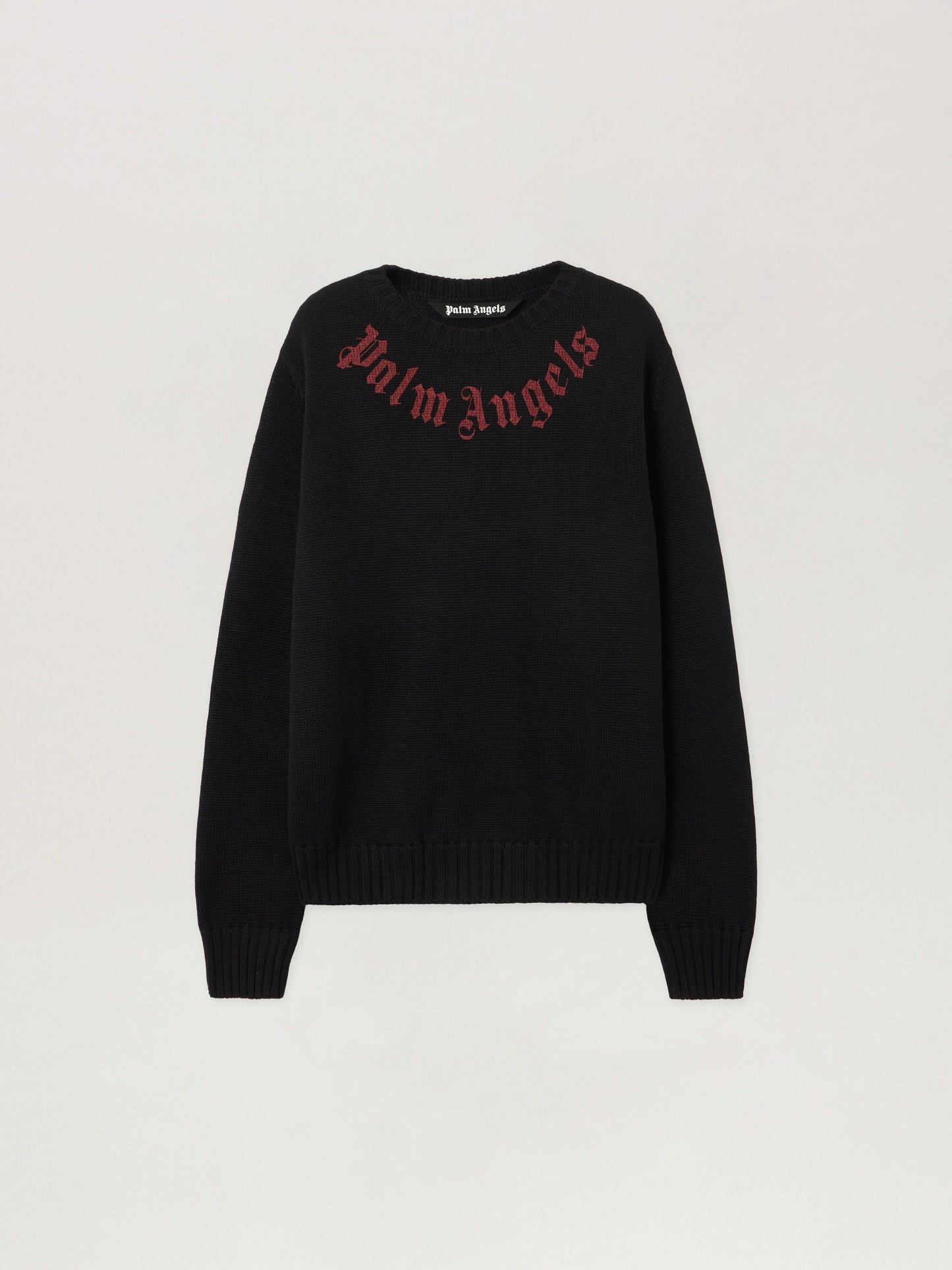 Curved Logo Knit Sweater