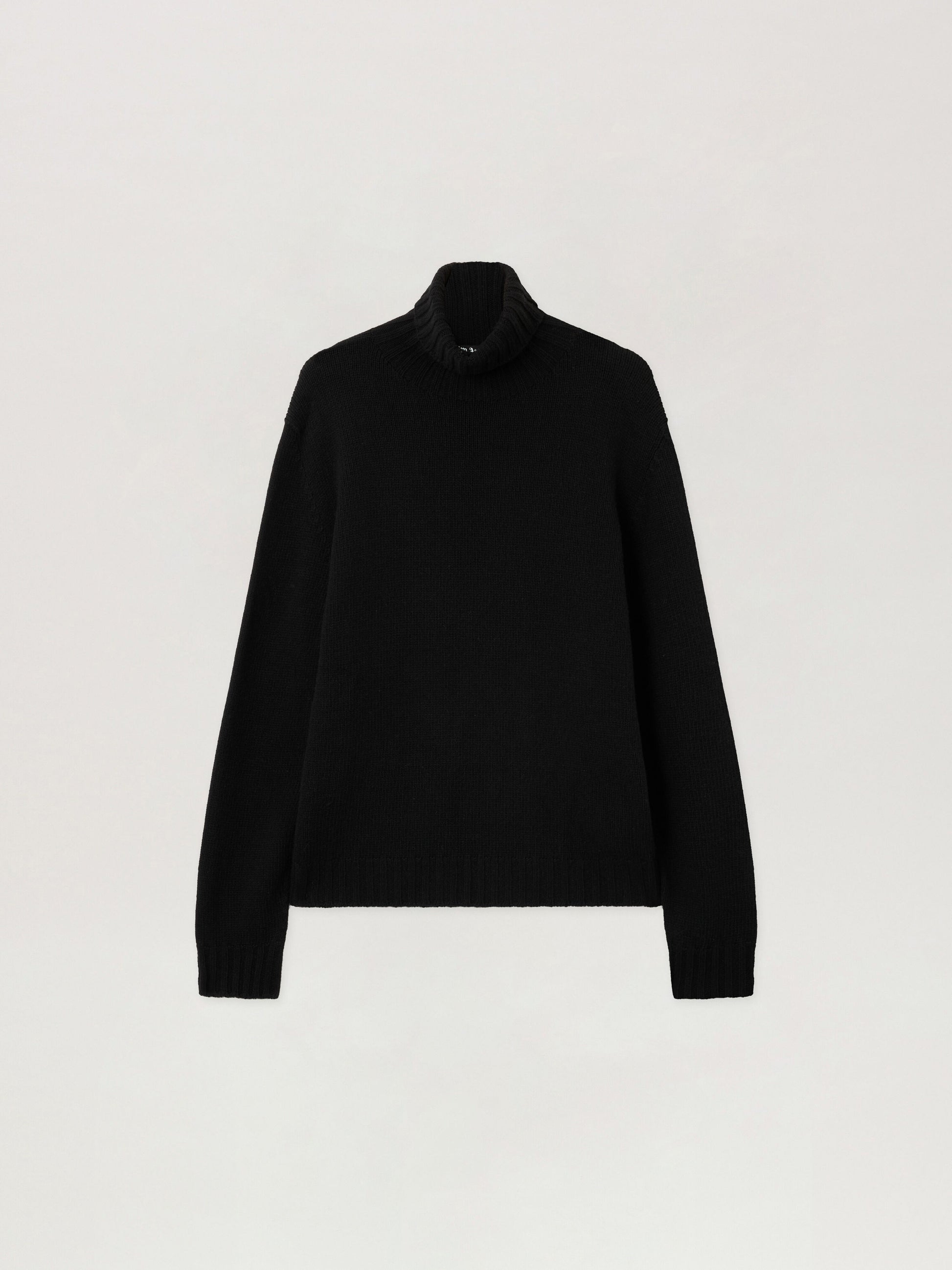Curved Logo Tneck Sweater