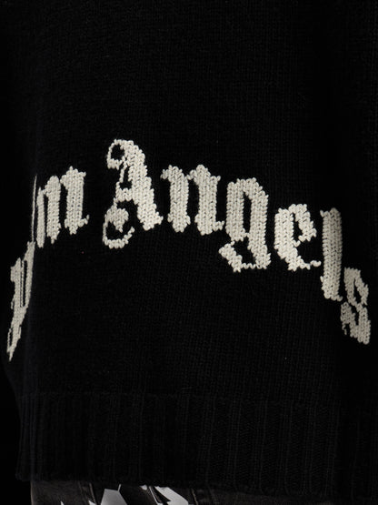 Curved Logo Tneck Sweater