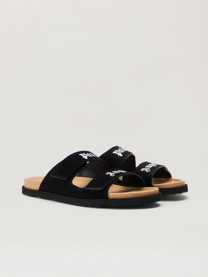 Logo Suede Sandals