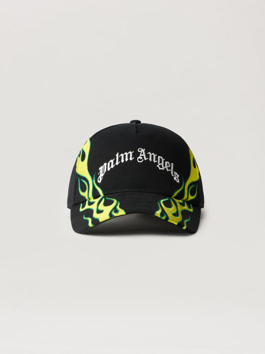 Flames Curved Logo Cap