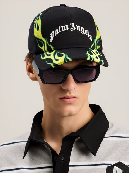 Flames Curved Logo Cap
