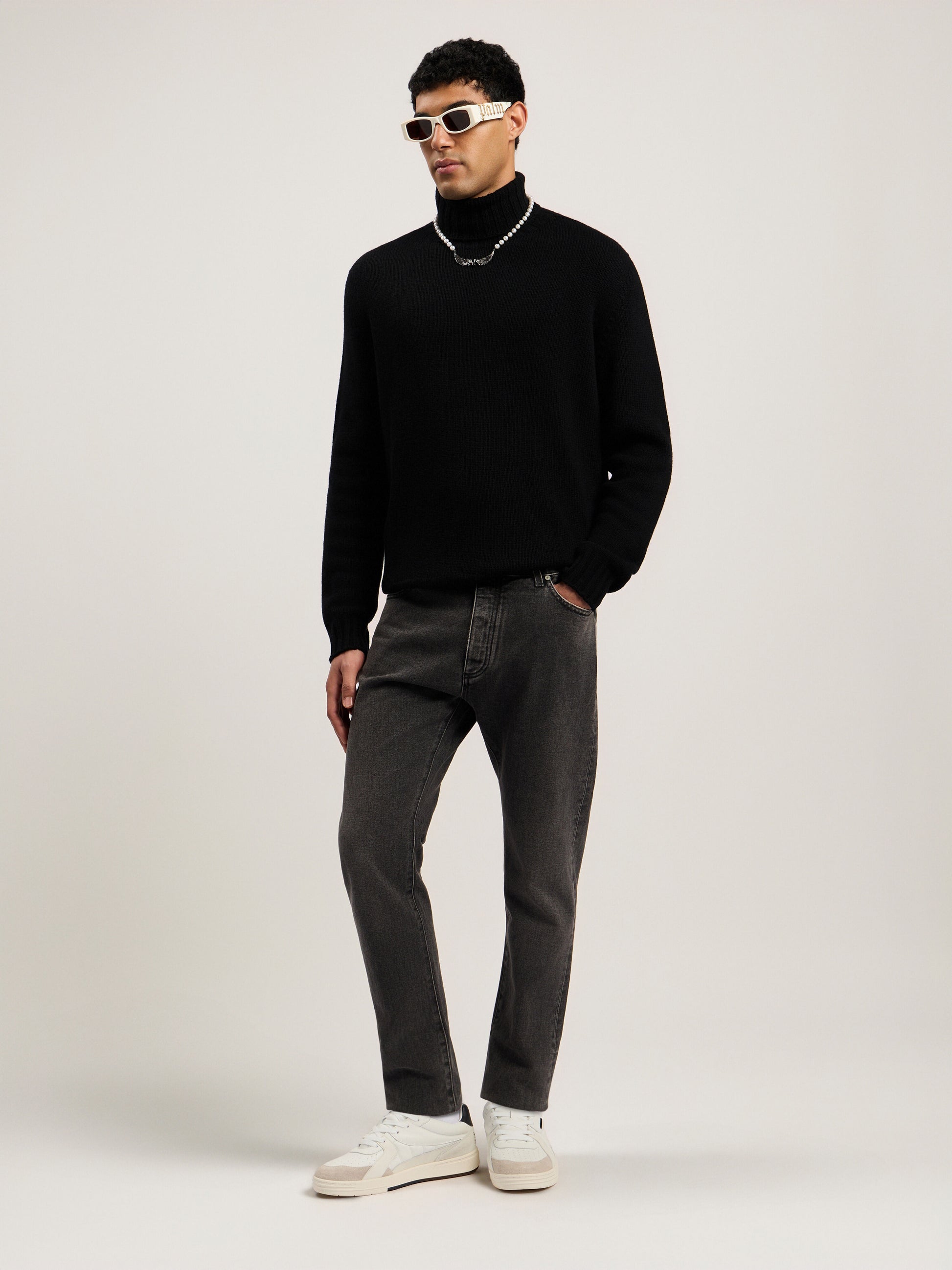 Curved Logo Denim Jeans
