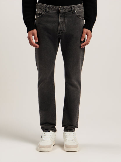 Curved Logo Denim Jeans