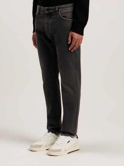 Curved Logo Denim Jeans