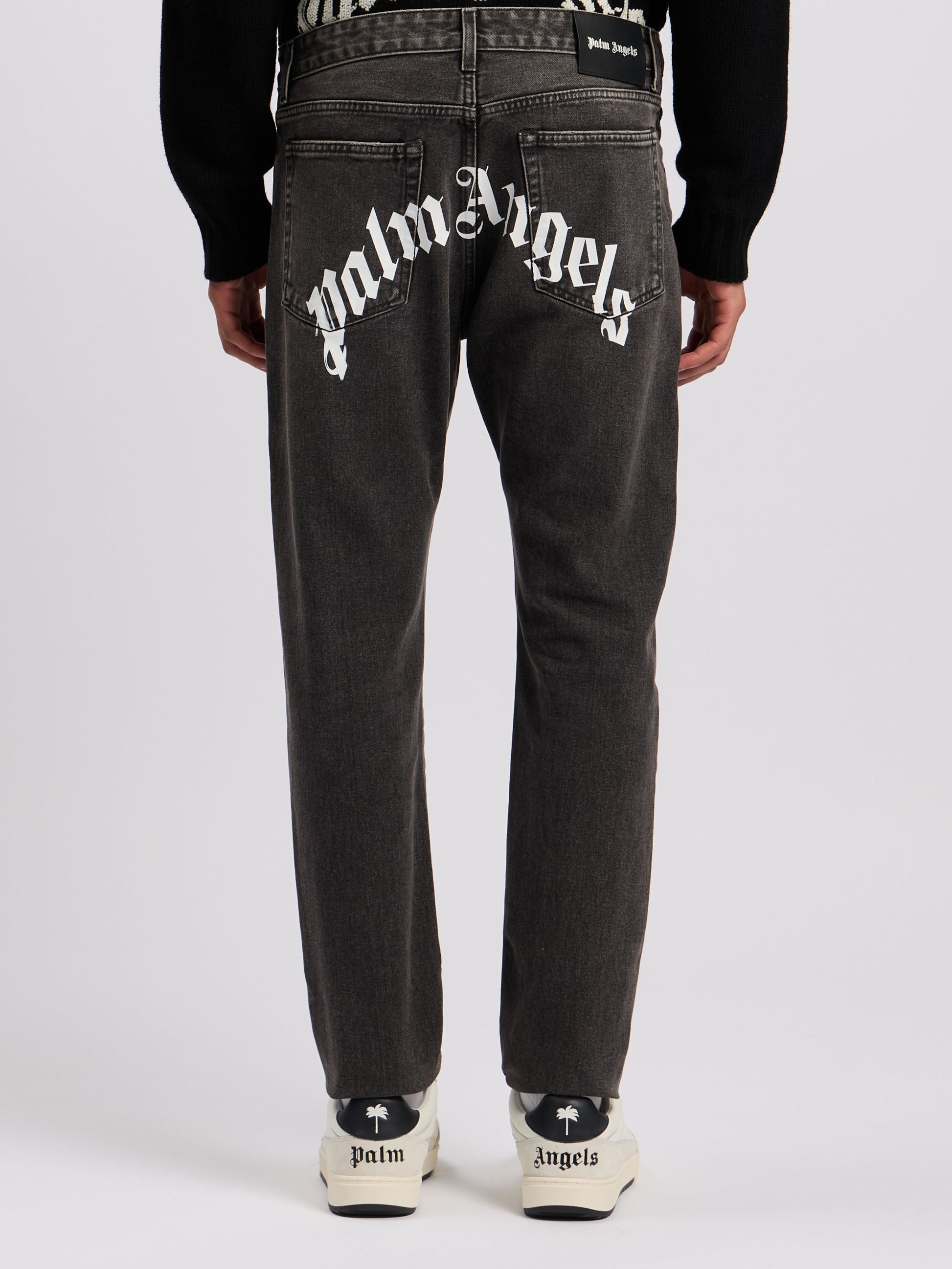 Curved Logo Denim Jeans
