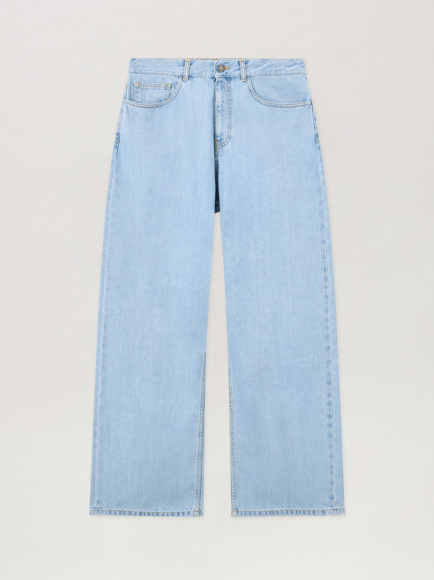 Curved Logo Loose Jeans