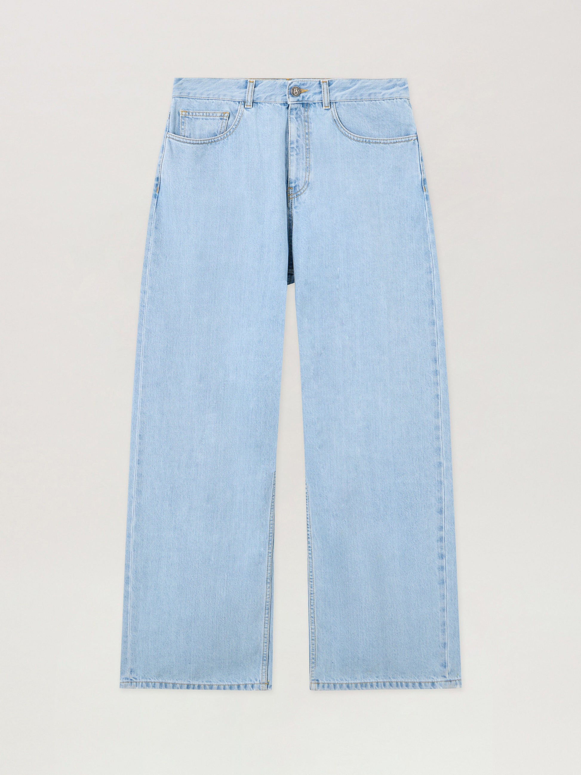 Curved Logo Loose Jeans
