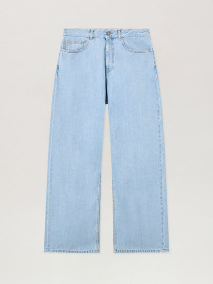 Curved Logo Loose Jeans