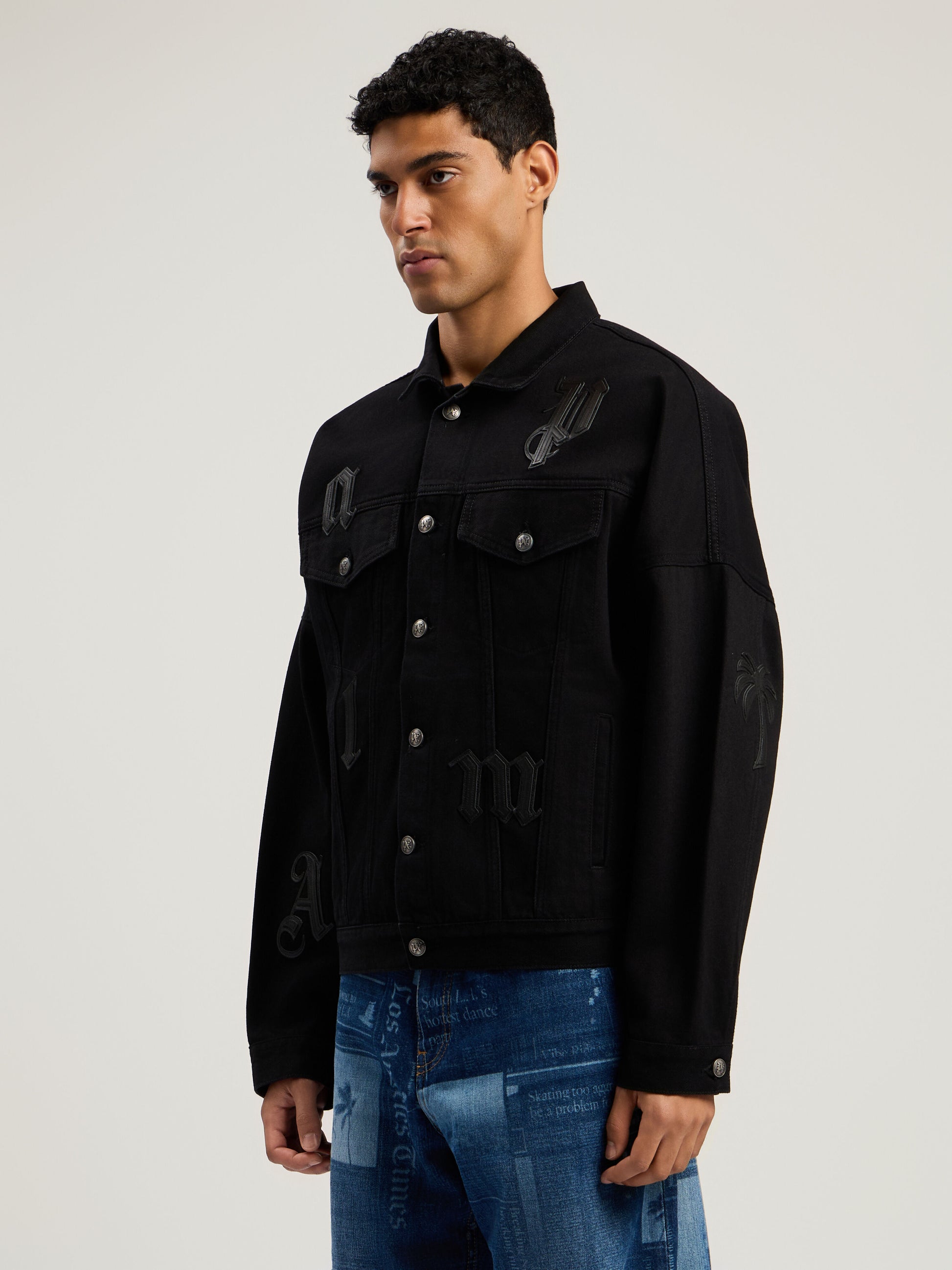 Gothic Logo Denim Jacket