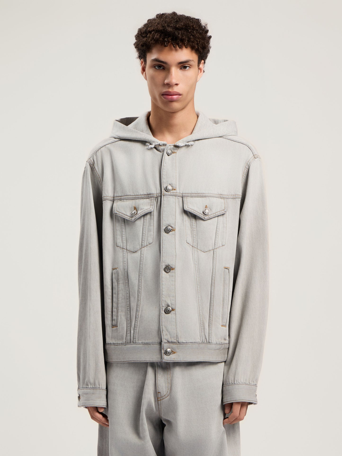 Curved Logo Denim Jacket