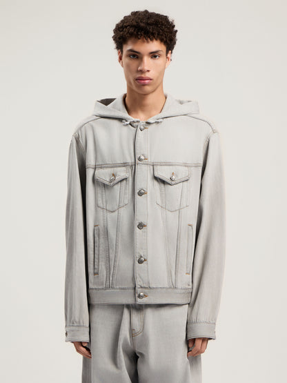 Curved Logo Denim Jacket