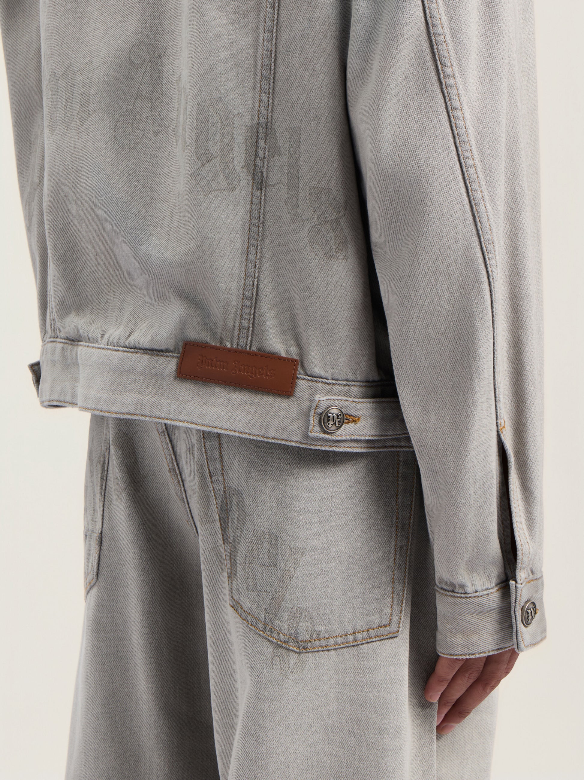 Curved Logo Denim Jacket