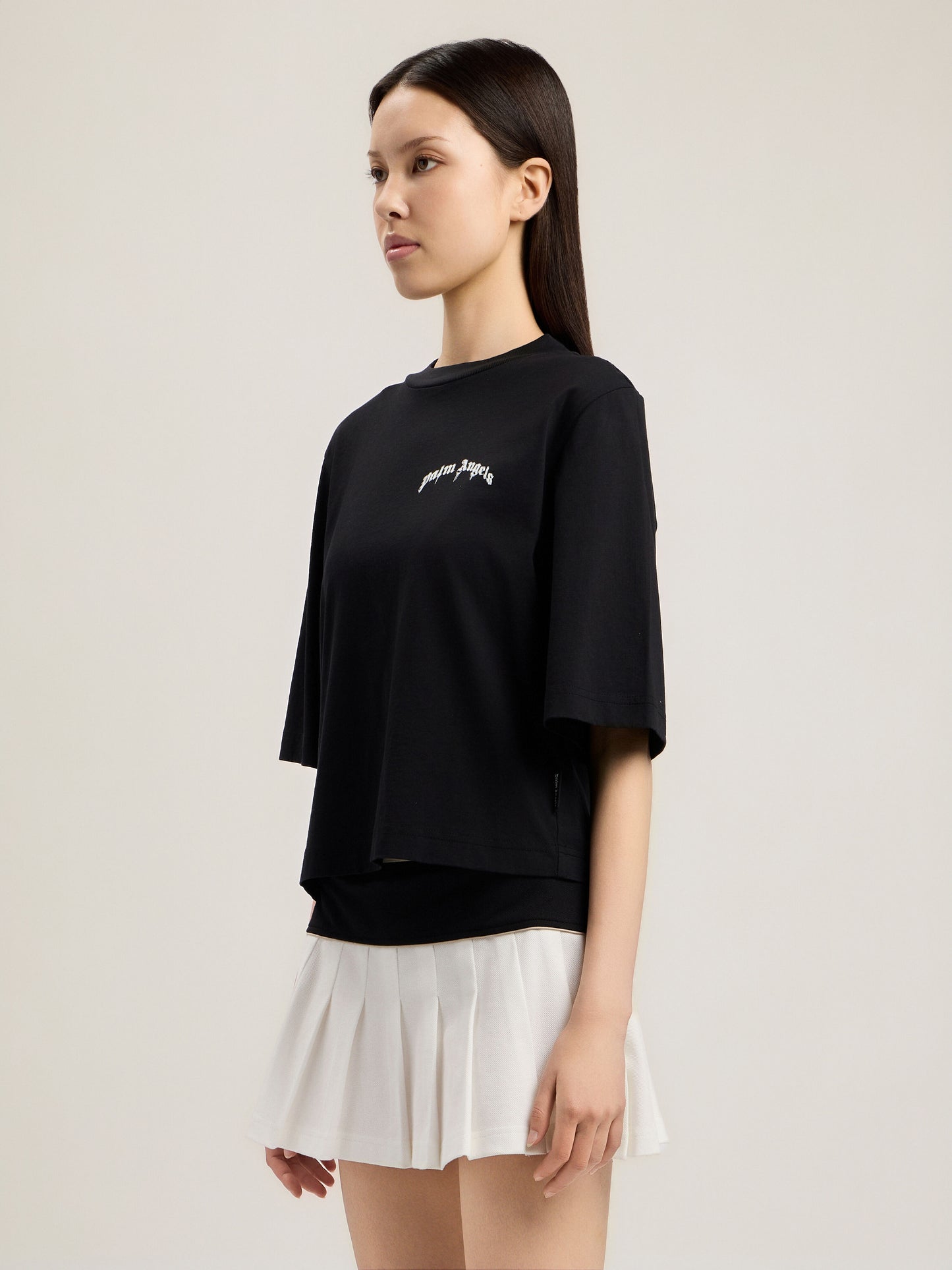 Mini Curved Logo Boxy T Shirt