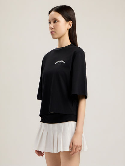 Mini Curved Logo Boxy T Shirt