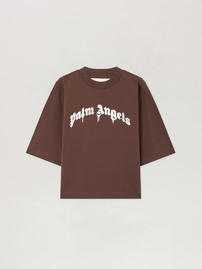 Dripping Curved Logo Boxy T Shirt