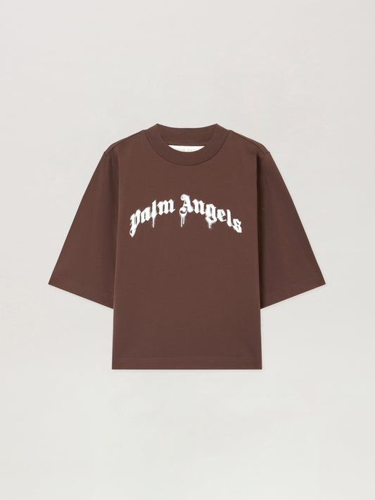 Dripping Curved Logo Boxy T Shirt