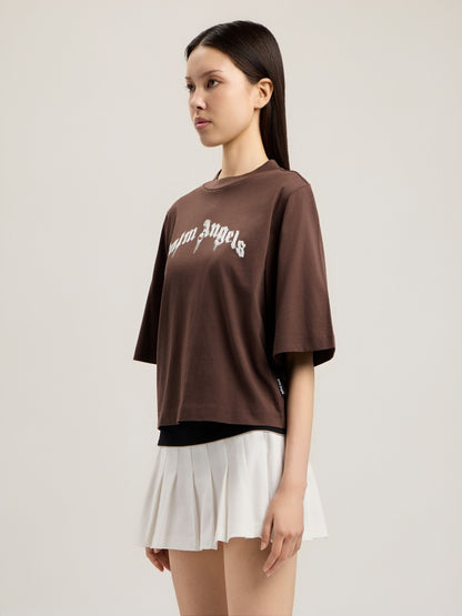 Dripping Curved Logo Boxy T Shirt