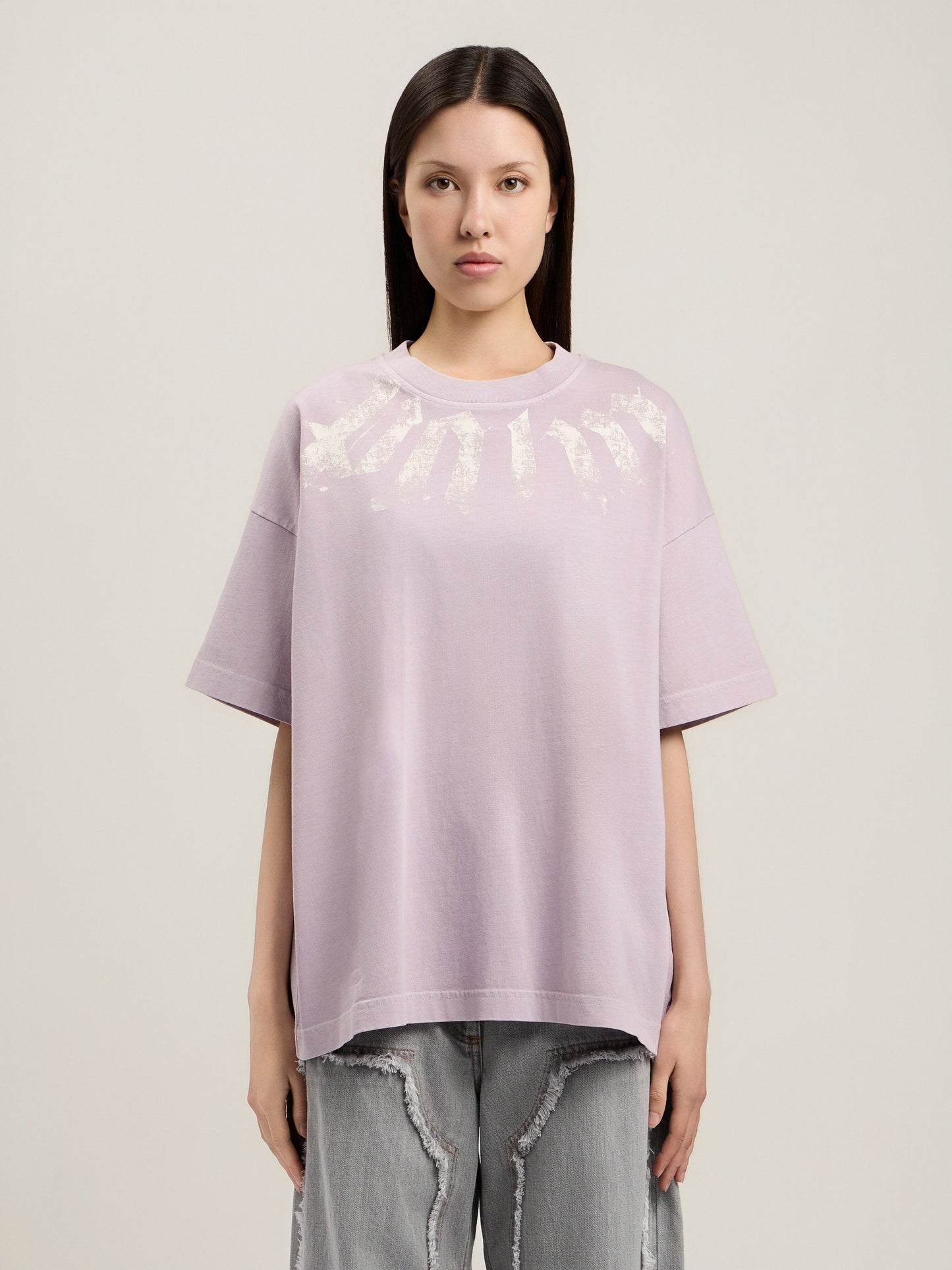 Big Neck Logo Loose T Shirt