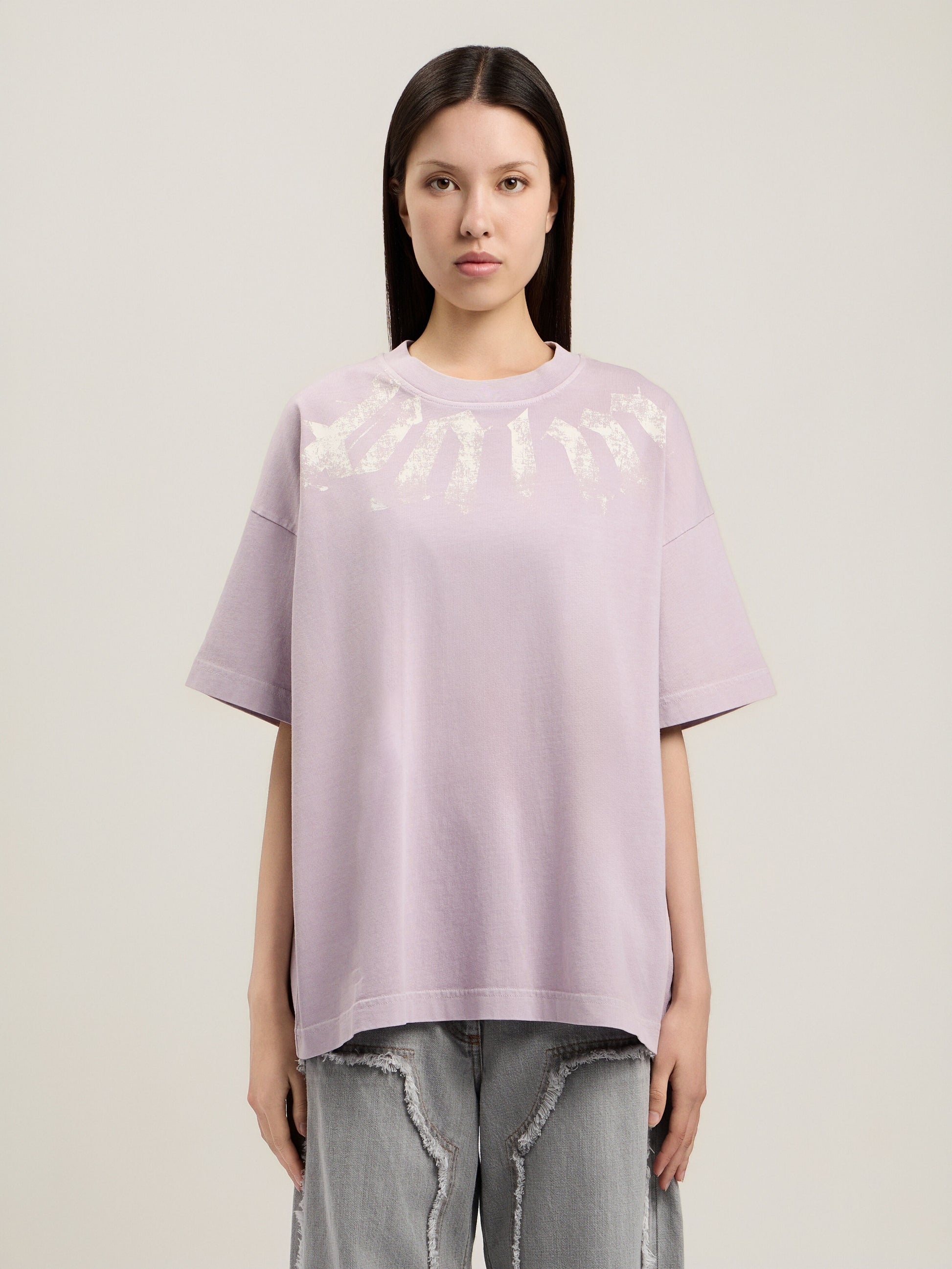 Big Neck Logo Loose T Shirt