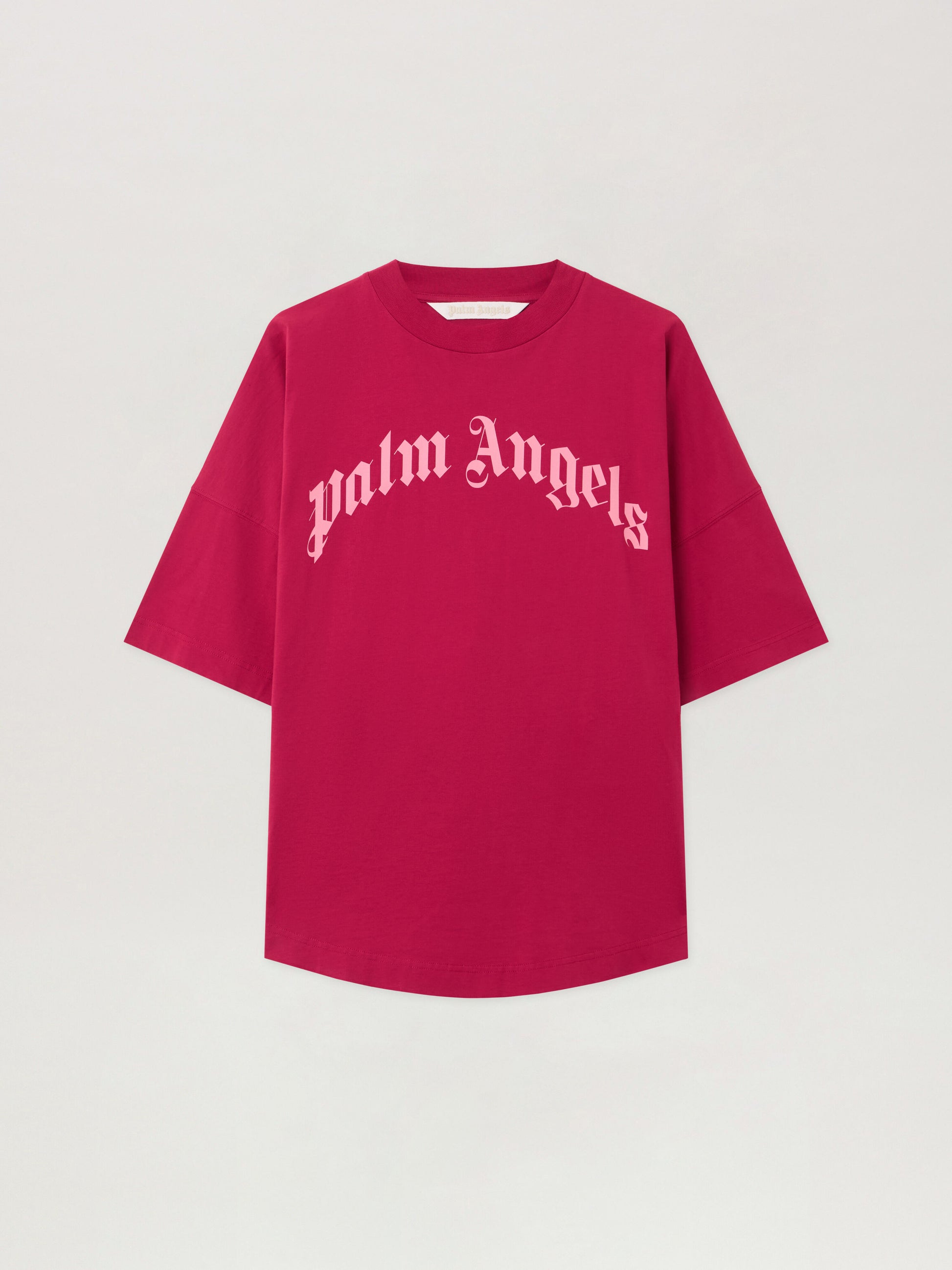 Curved Logo Over T Shirt