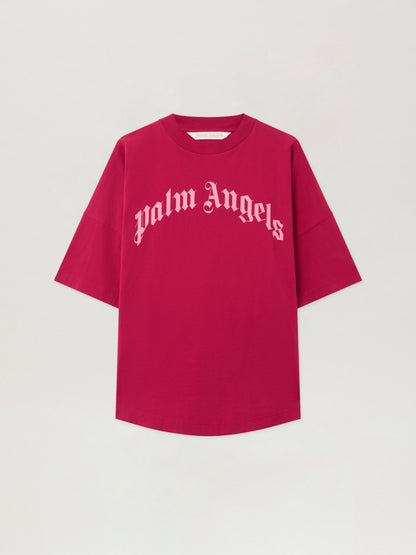Curved Logo Over T Shirt