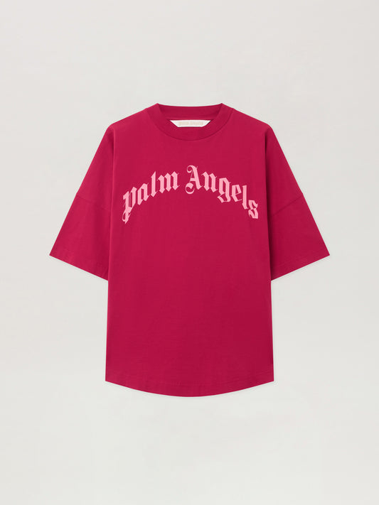 Curved Logo Over T Shirt